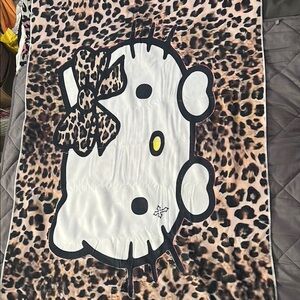 Leopard Print Hello Kitty beach towel